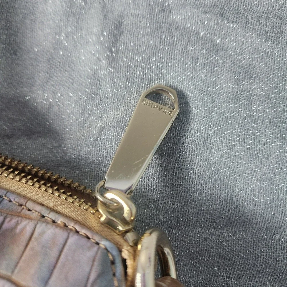 Brahmin‎ Duxbury Iridescent Opal Melbourne Croc-Embossed Leather Satchel Handbag